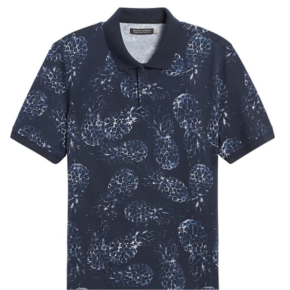 Banana Republic Don't Sweat-It Pineapple Polo